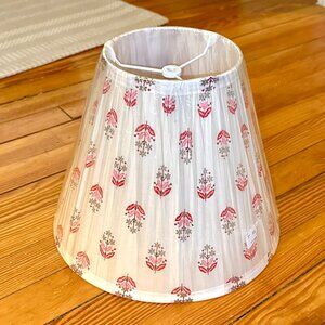 NWT, Pink, Green and White Lamp Shade, Hand-Made, 6" x 12" x 10"